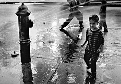 Brooklyn Kids Playing around Hydrant